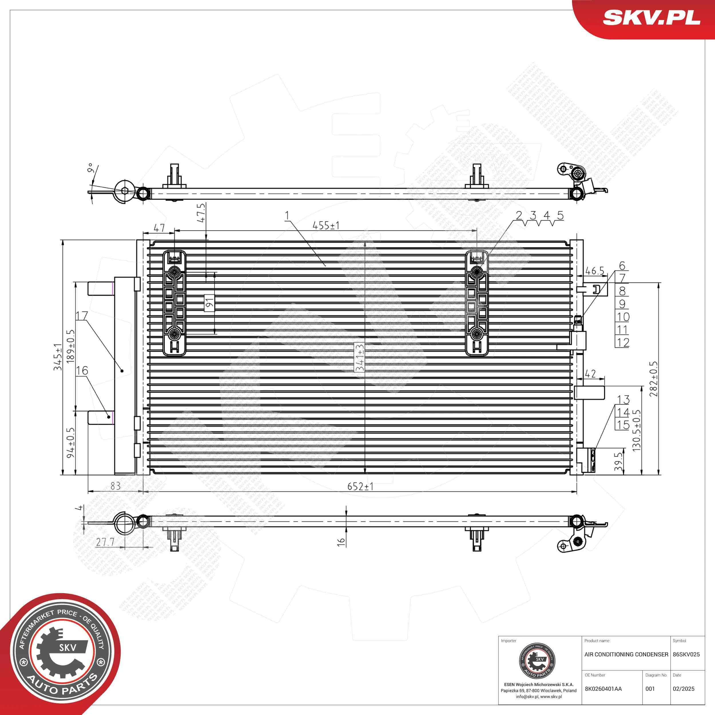 Condenser, air conditioning